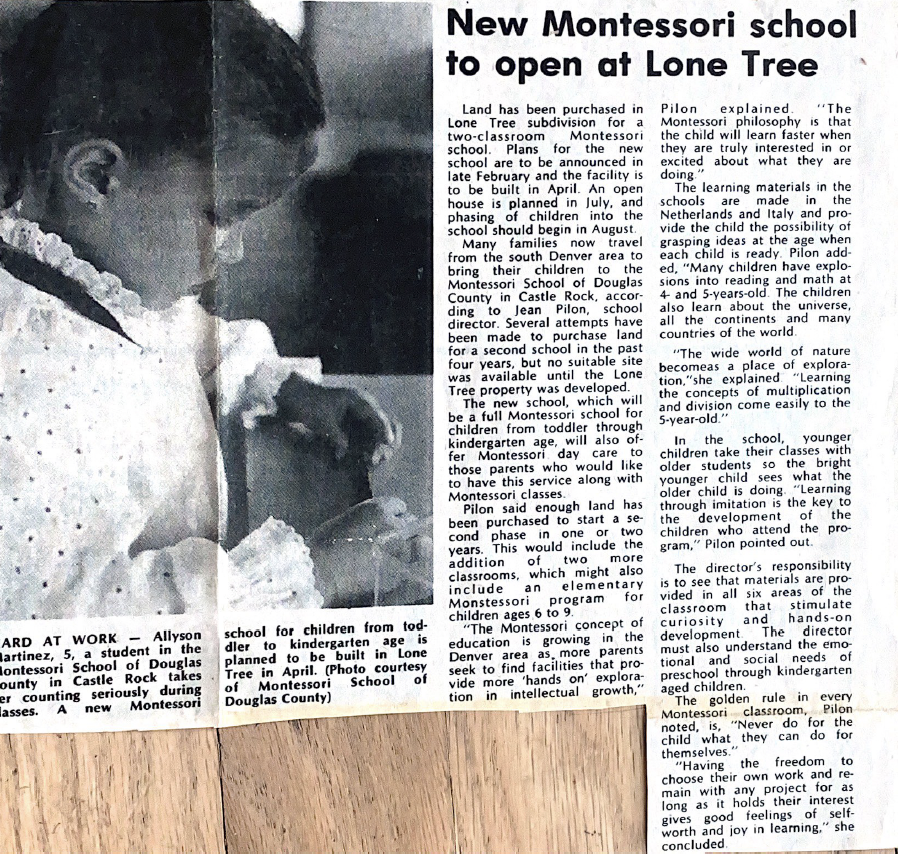 1985, Newspaper article on MSLT's opening